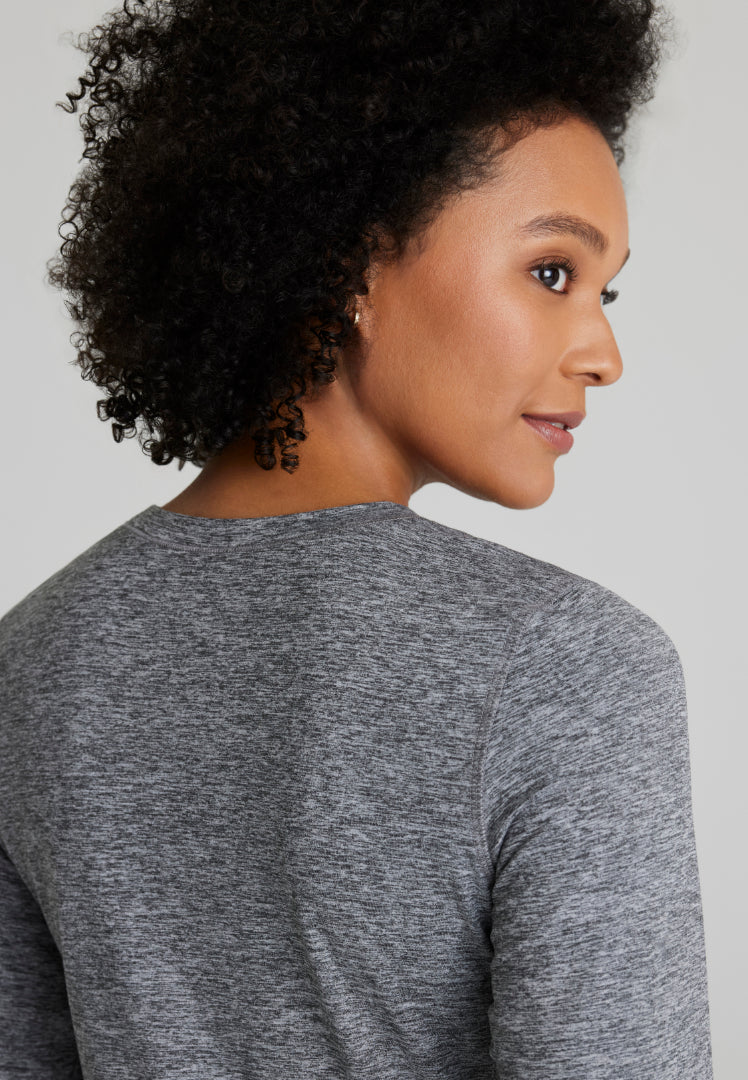 Accelerate Long Sleeve Underscrub - Grey Heather