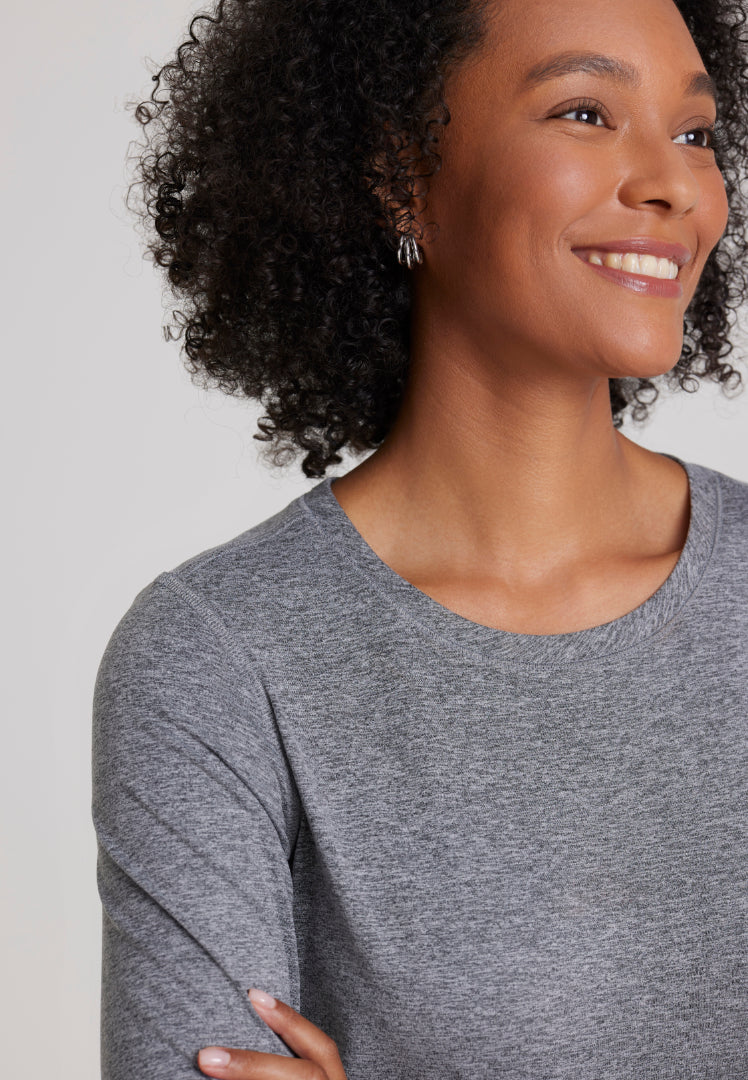 Accelerate Long Sleeve Underscrub - Grey Heather