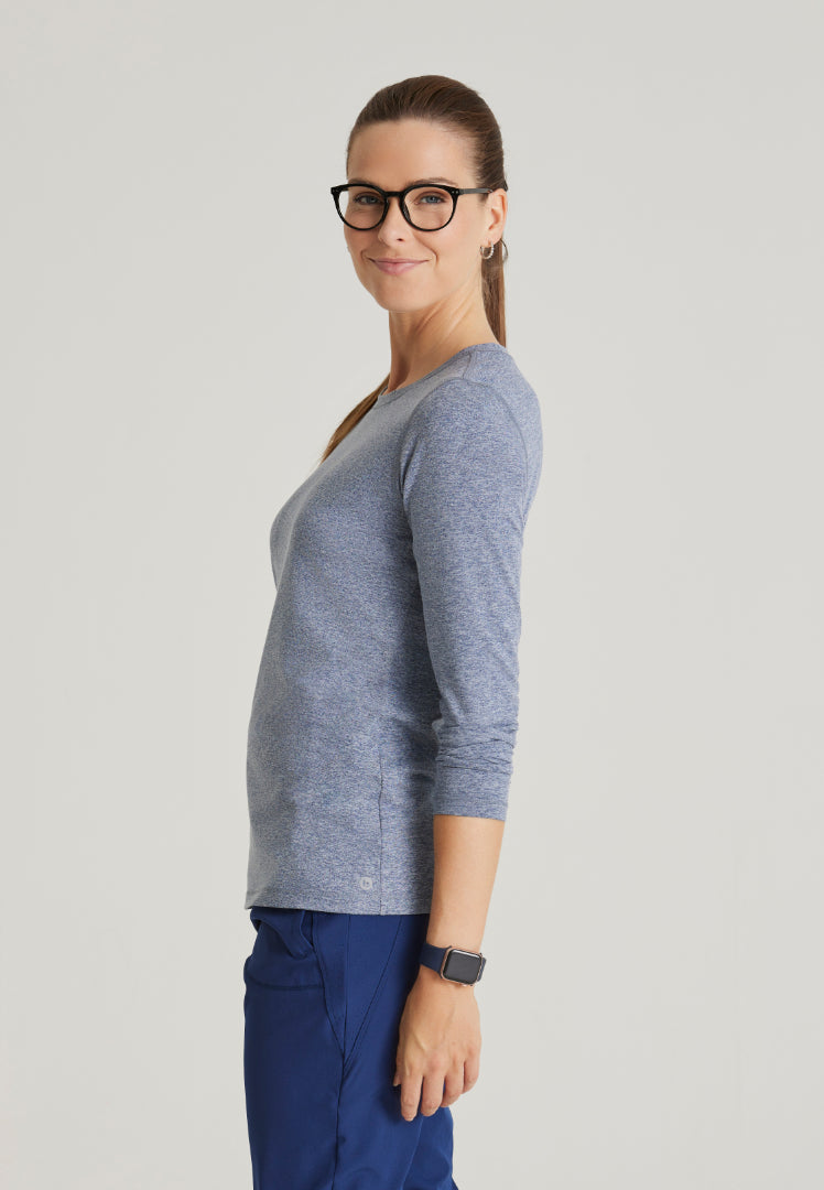 Accelerate Long Sleeve Underscrub - Indigo Heather