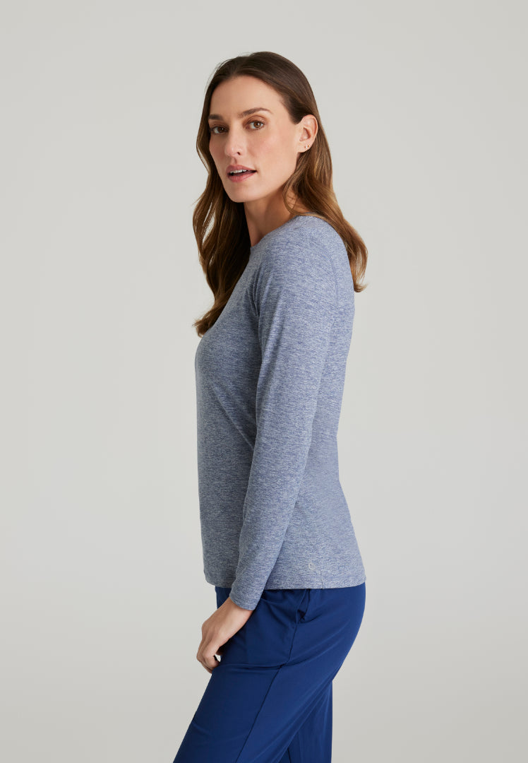 Accelerate Long Sleeve Underscrub - Indigo Heather
