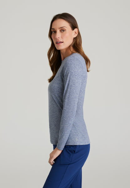 Accelerate Long Sleeve Underscrub - Indigo Heather