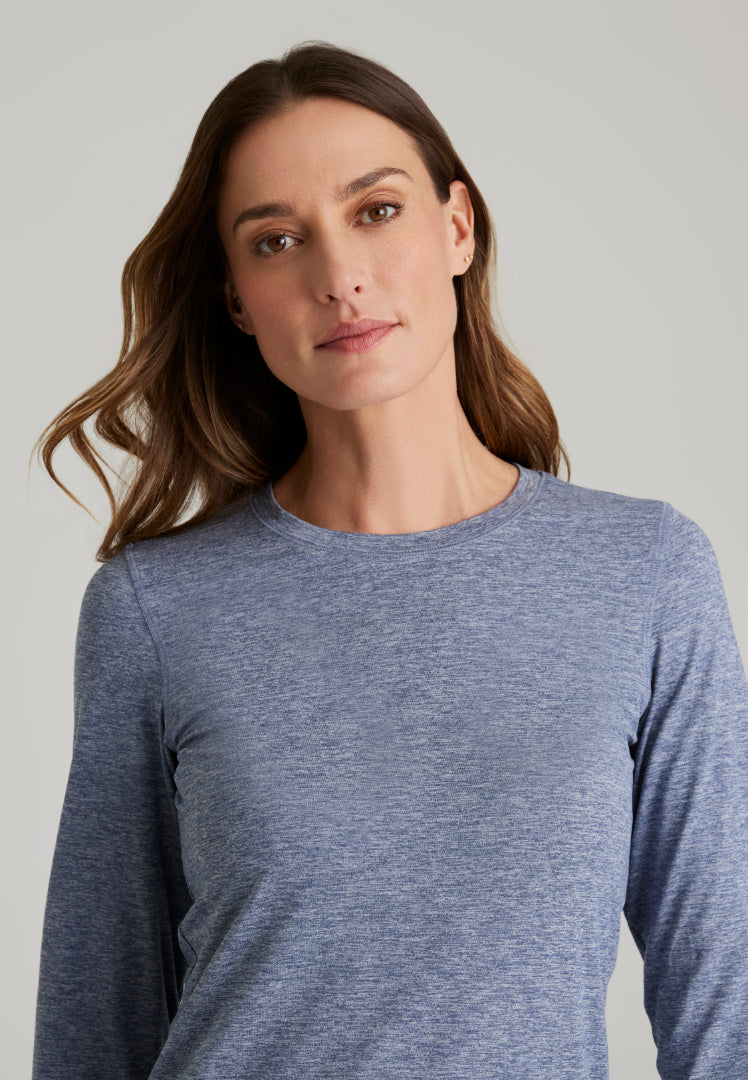 Accelerate Long Sleeve Underscrub - Indigo Heather