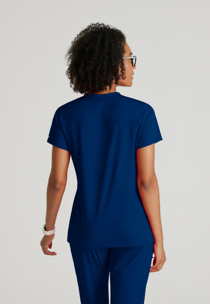 Victory 2-Pocket V-Neck Top - Indigo