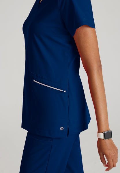 Victory 2-Pocket V-Neck Top - Indigo