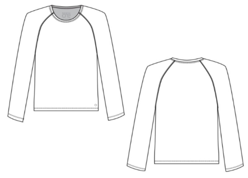 Line Drawing for Surge Long Sleeve Underscrub