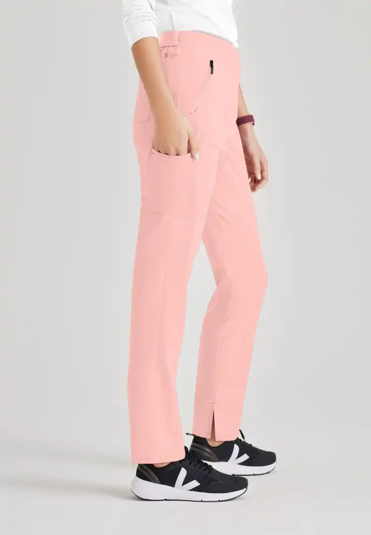Barco Unify Women's 5 Pocket Single Cargo Pant - Light Peach - The Uniform Store