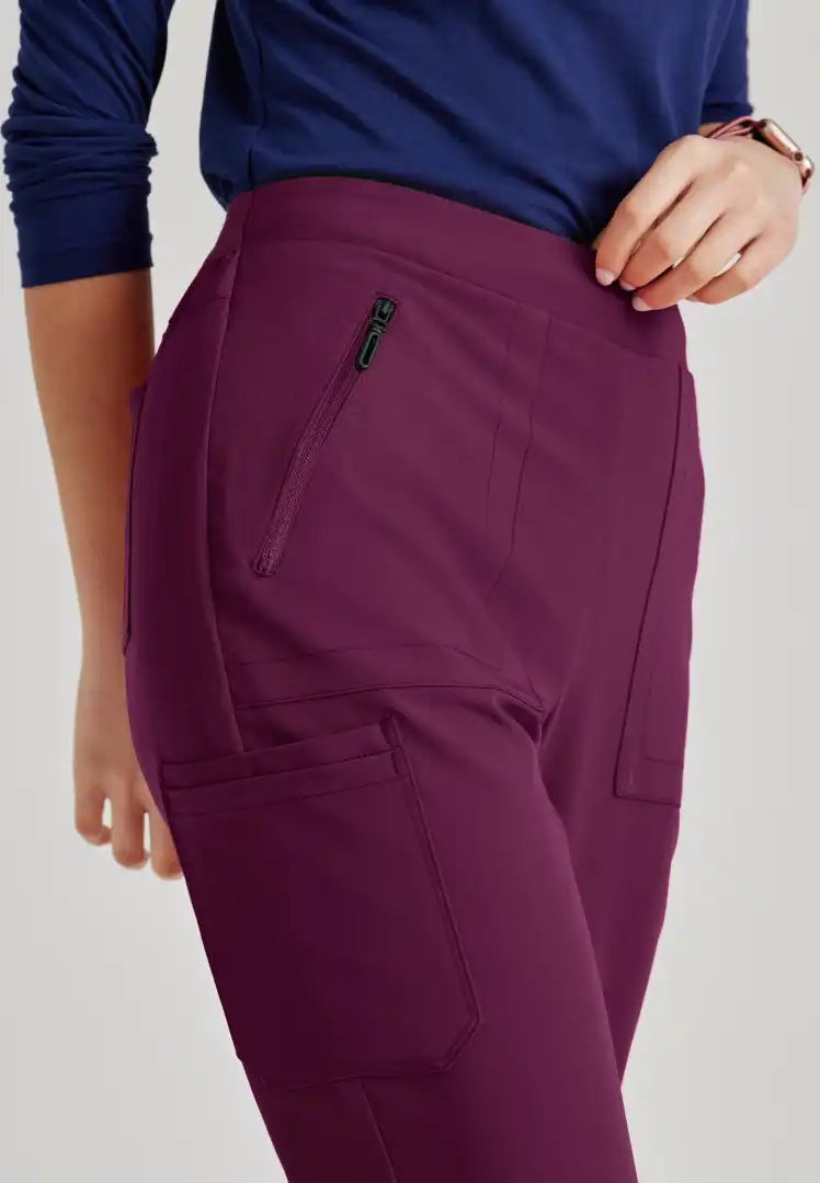 Barco Unify Women's 5 Pocket Single Cargo Pant - Wine - The Uniform Store