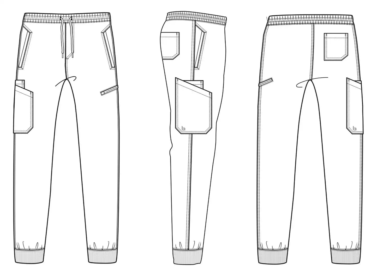 Barco Unify Men's 6 Pocket Jogger - New Royal - The Uniform Store