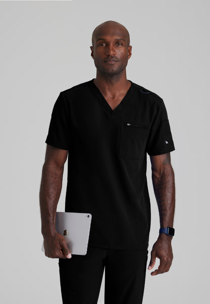 Rally 3 Pocket V-Neck Top - Black