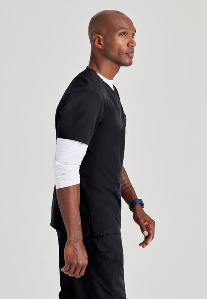 Rally 3 Pocket V-Neck Top - Black