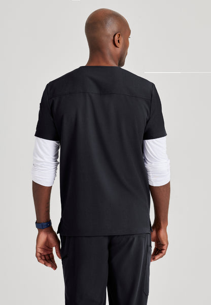 Rally 3 Pocket V-Neck Top - Black
