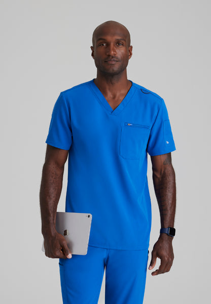 Rally 3 Pocket V-Neck Top - New Royal