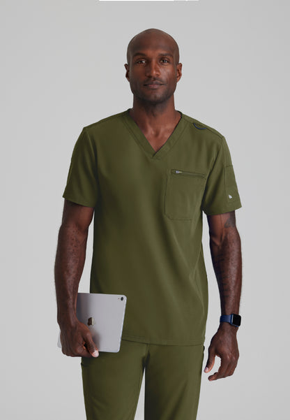 Rally 3 Pocket V-Neck Top - Olive