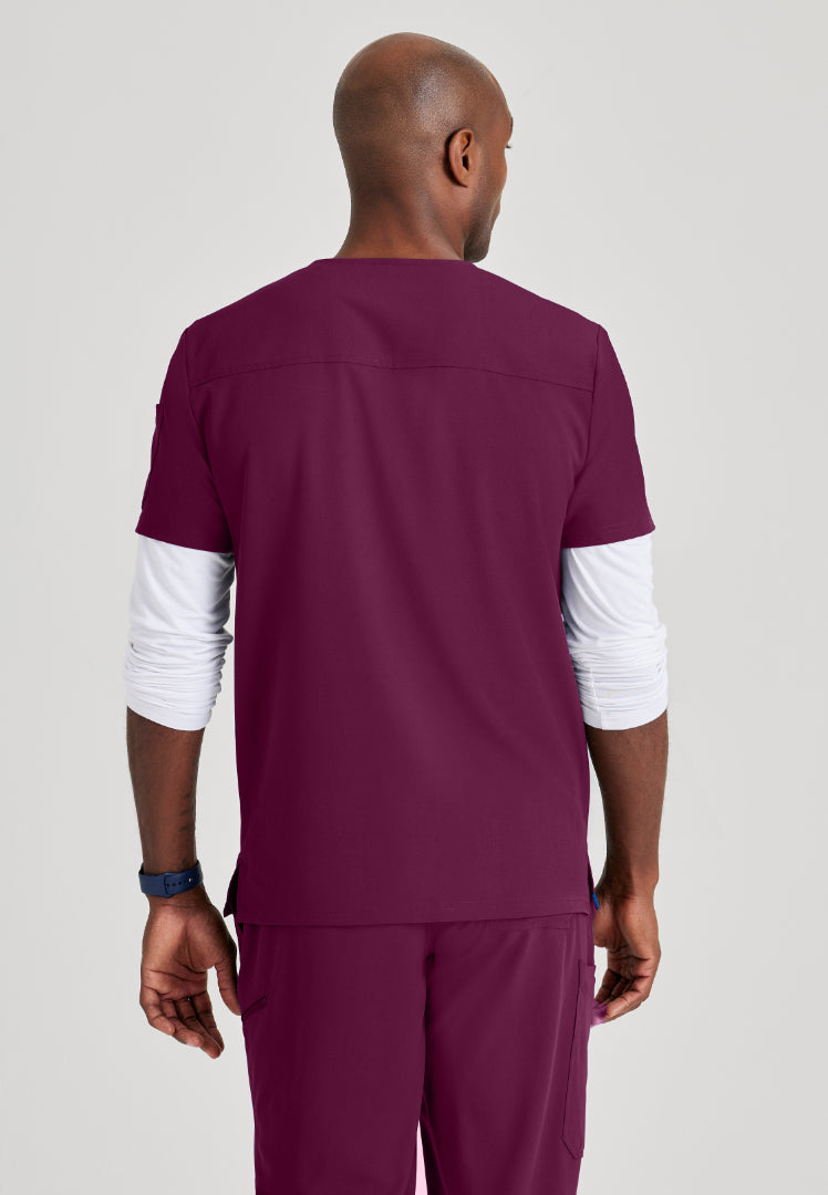 Barco Unify "Rally" 3 Pocket V-Neck Top - Wine