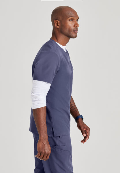 Rally 3 Pocket V-Neck Top - Steel