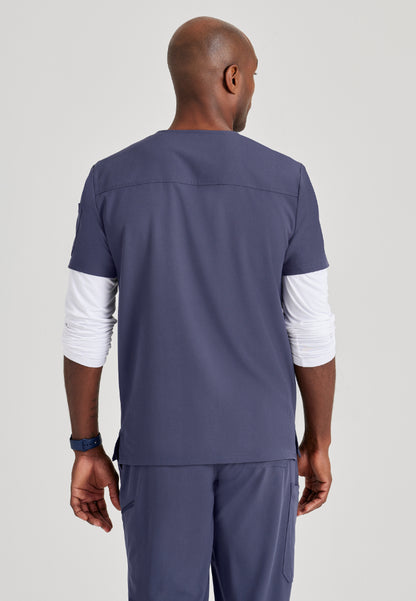 Rally 3 Pocket V-Neck Top - Steel