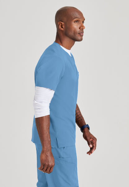 Rally 3 Pocket V-Neck Top - Ciel