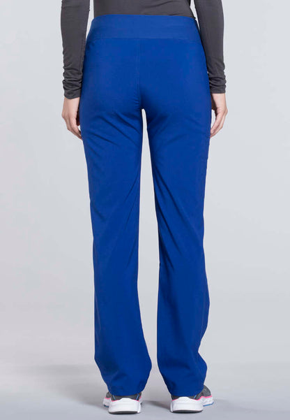 Cherokee Mid-Rise Straight Leg Pull-on Pant - Galaxy Blue - The Uniform Store