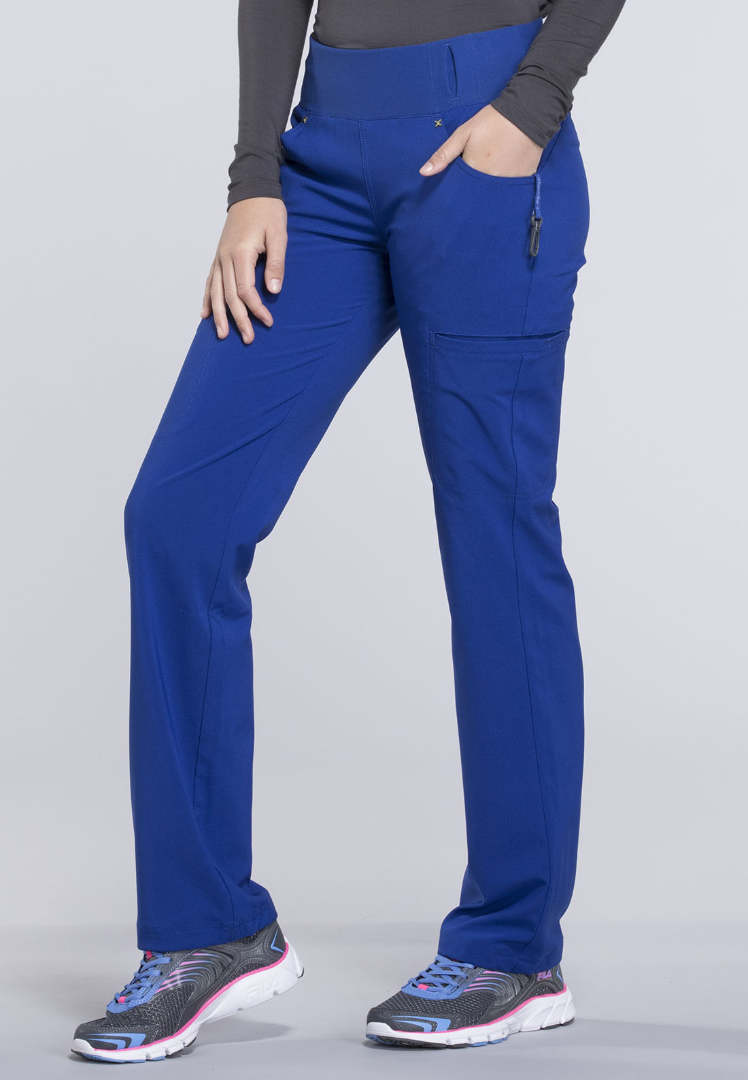 Cherokee Mid-Rise Straight Leg Pull-on Pant - Galaxy Blue - The Uniform Store