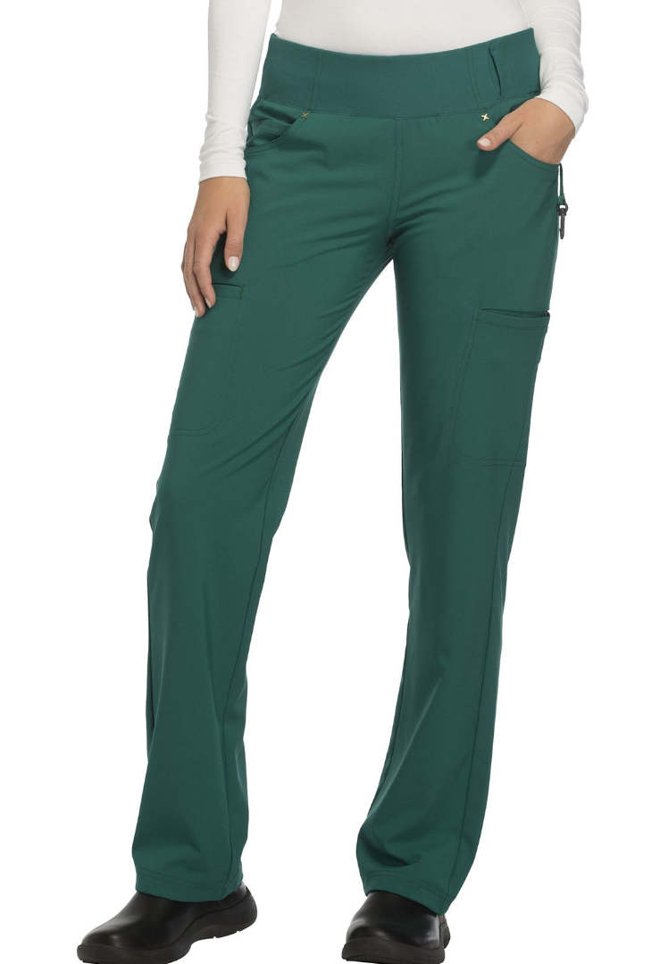 Cherokee Mid-Rise Straight Leg Pull-on Pant - Hunter - The Uniform Store