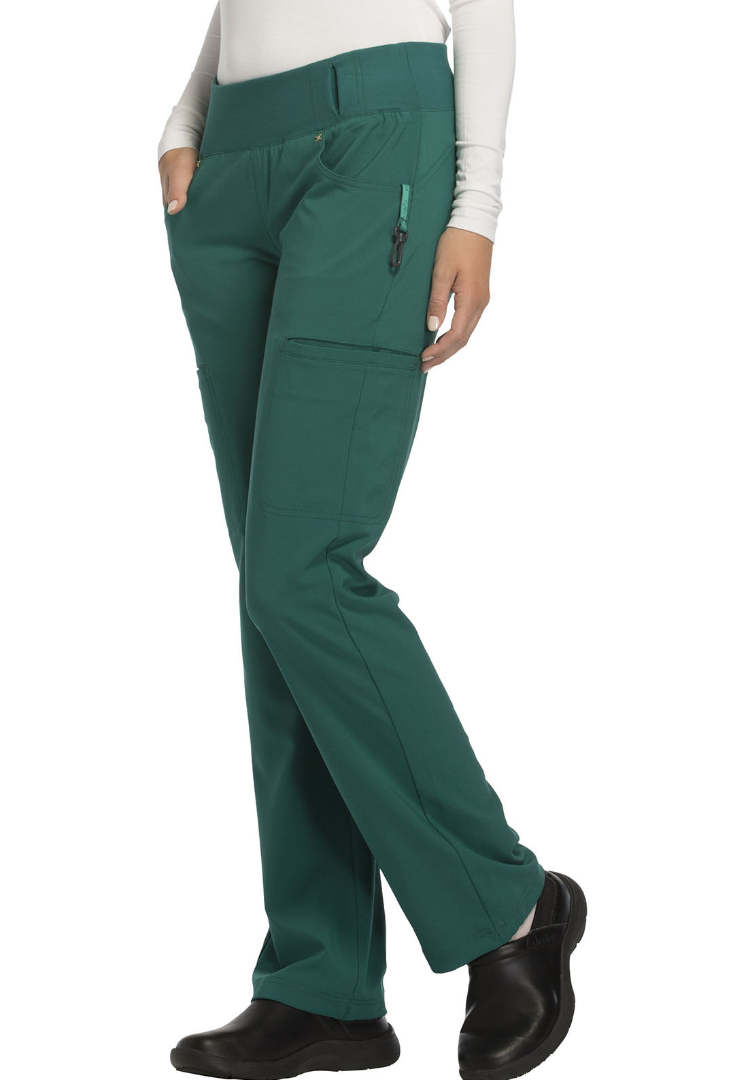 Cherokee Mid-Rise Straight Leg Pull-on Pant - Hunter - The Uniform Store