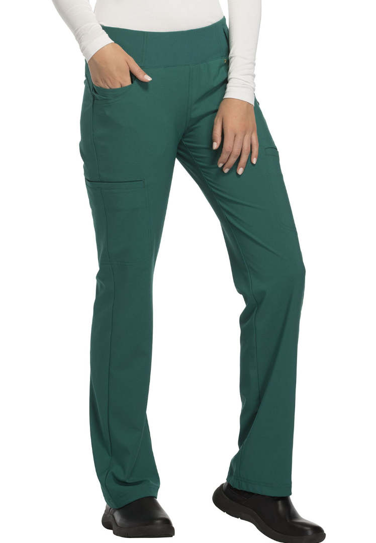 Cherokee Mid-Rise Straight Leg Pull-on Pant - Hunter - The Uniform Store