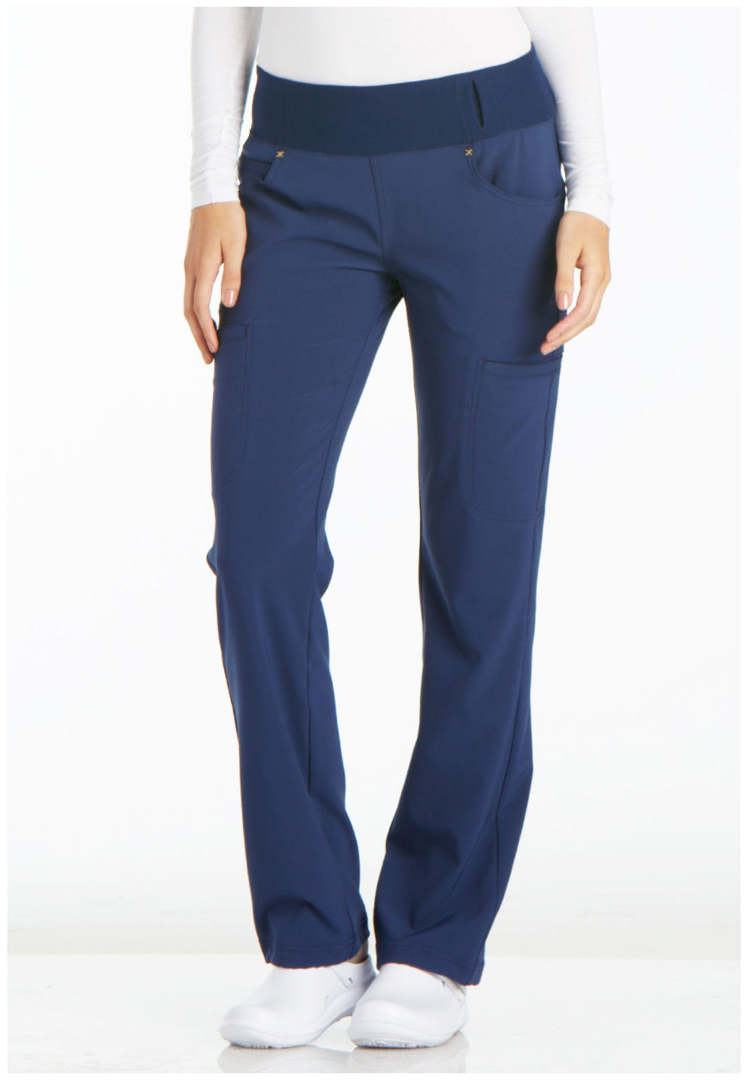 Cherokee Mid-Rise Straight Leg Pull-on Pant - Navy - The Uniform Store