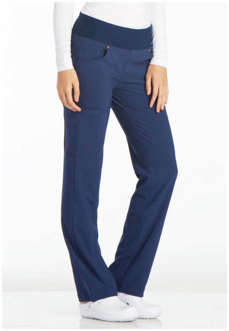 Cherokee Mid-Rise Straight Leg Pull-on Pant - Navy - The Uniform Store