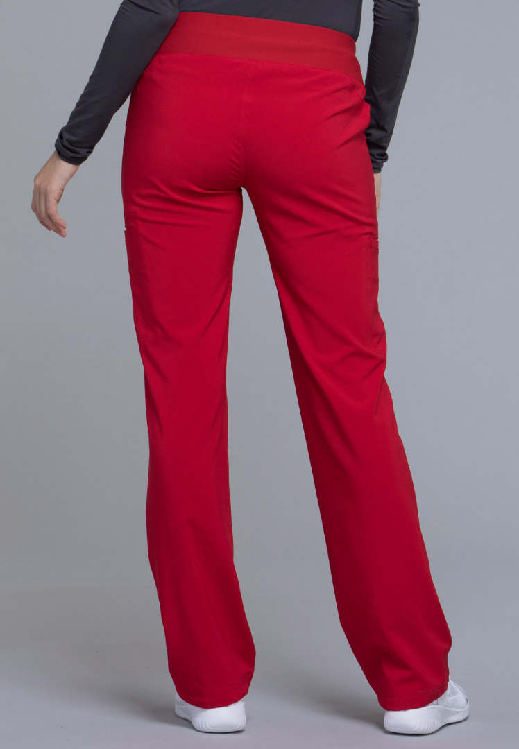 Cherokee Mid-Rise Straight Leg Pull-on Pant - Red