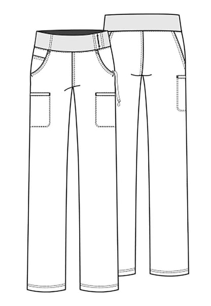 Mid-Rise Straight Leg Pull-on Pant - Eggplant