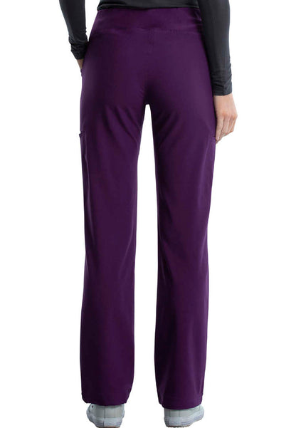 Mid-Rise Straight Leg Pull-on Pant - Eggplant