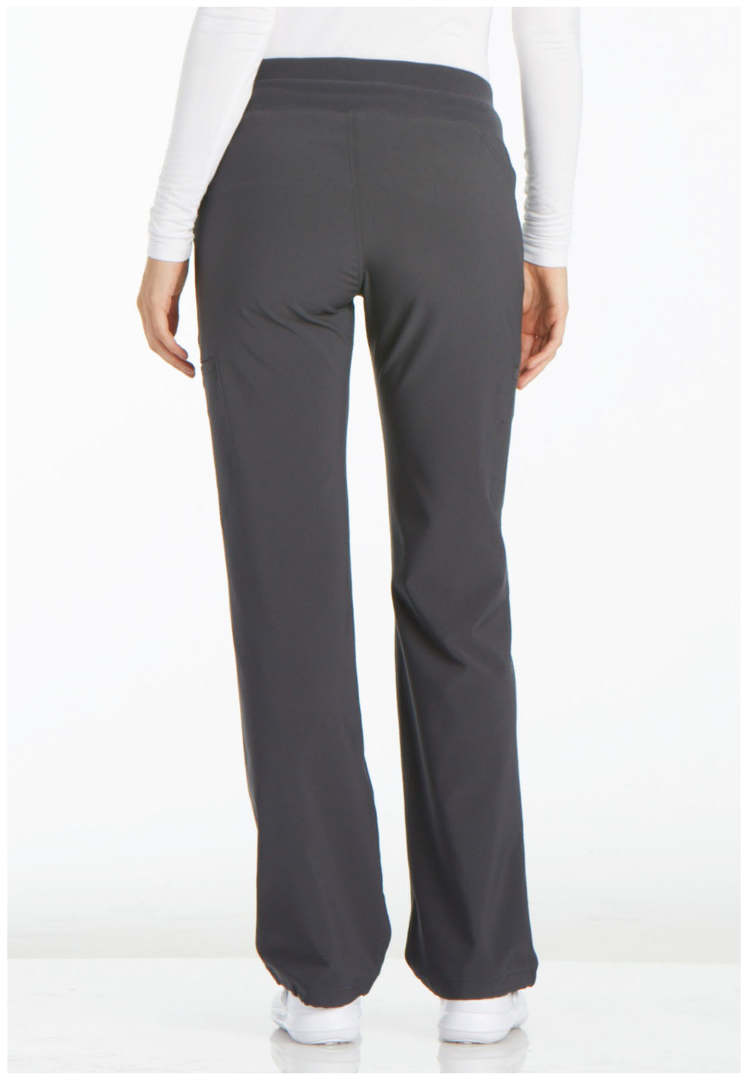 Cherokee Mid-Rise Straight Leg Pull-on Pant - Pewter - The Uniform Store