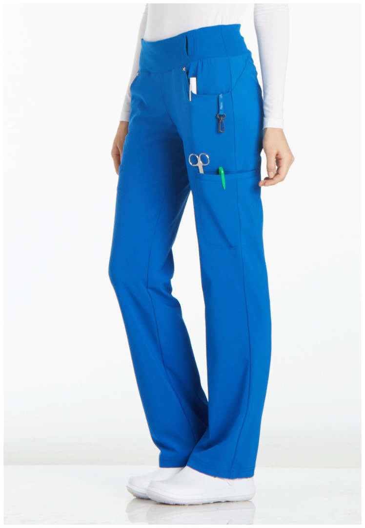 Cherokee Mid-Rise Straight Leg Pull-on Pant - Royal Blue - The Uniform Store