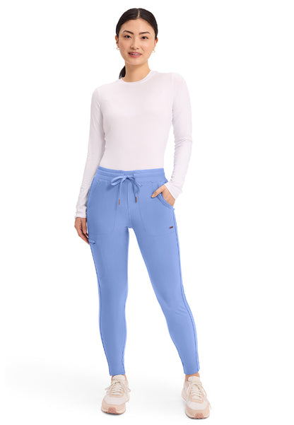 Mid-Rise Tapered Leg Drawstring Pant - Ciel