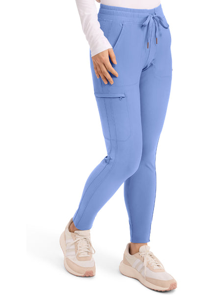 Mid-Rise Tapered Leg Drawstring Pant - Ciel