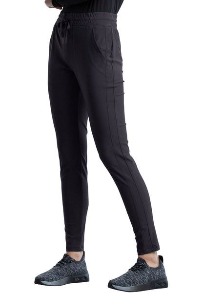 Mid-Rise Tapered Leg Drawstring Pant - Pewter