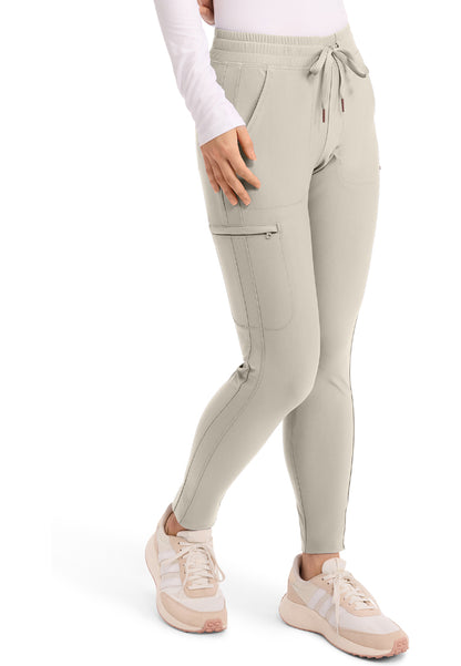 Mid-Rise Tapered Leg Drawstring Pant - Summer Sand