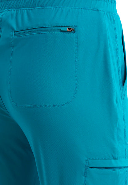 Mid-Rise Tapered Leg Drawstring Pant - Teal