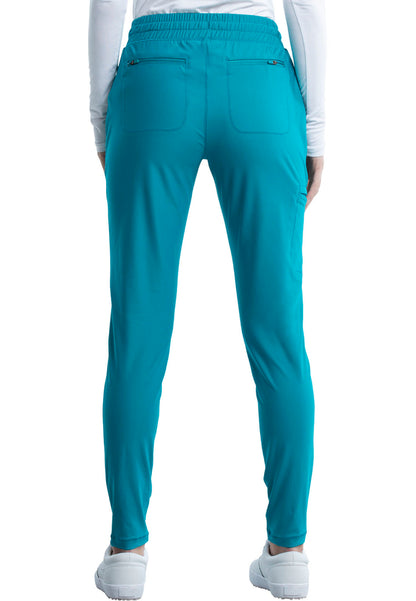 Mid-Rise Tapered Leg Drawstring Pant - Teal