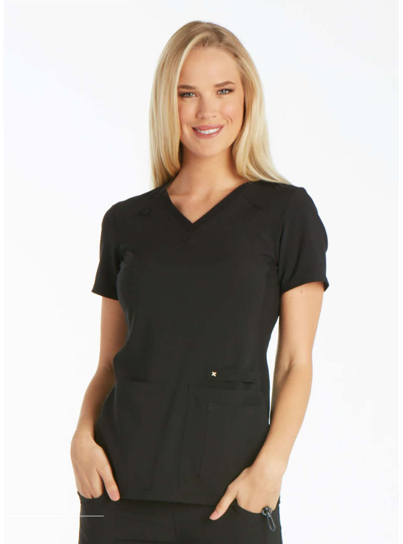 Cherokee iFlex V-Neck Scrub Top - Black