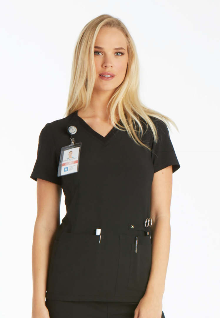 Cherokee iFlex V-Neck Scrub Top - Black