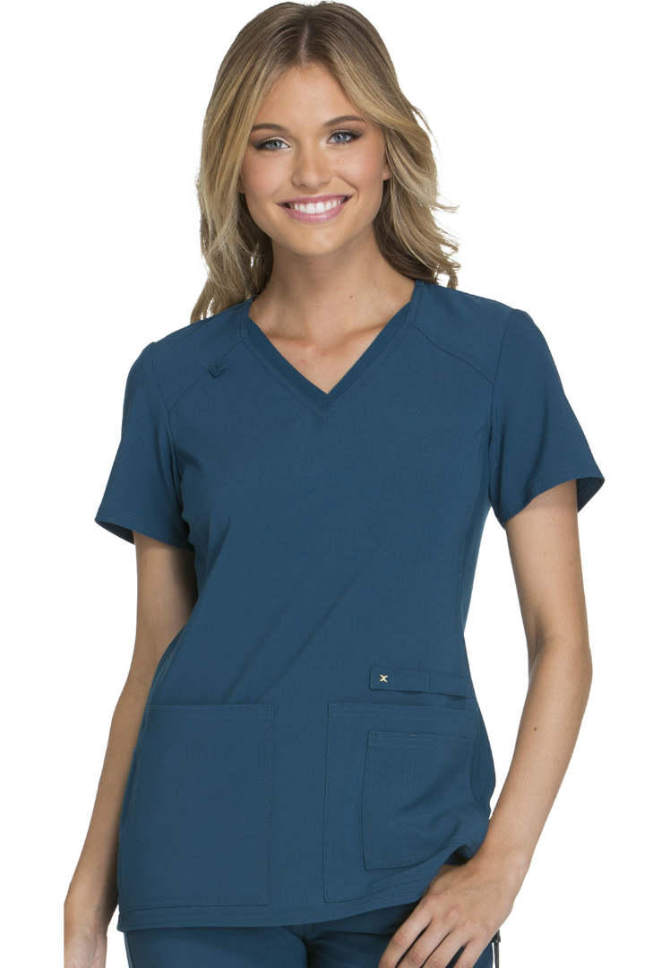 Cherokee iFlex V-Neck Scrub Top - Caribbean