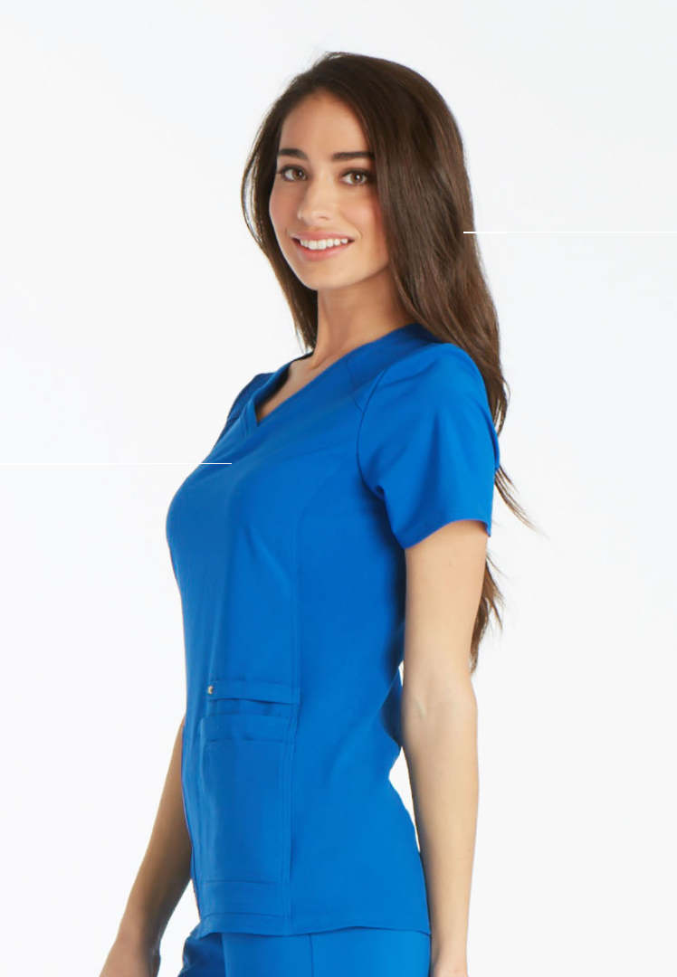 Cherokee iFlex V-Neck Scrub Top - Royal Blue