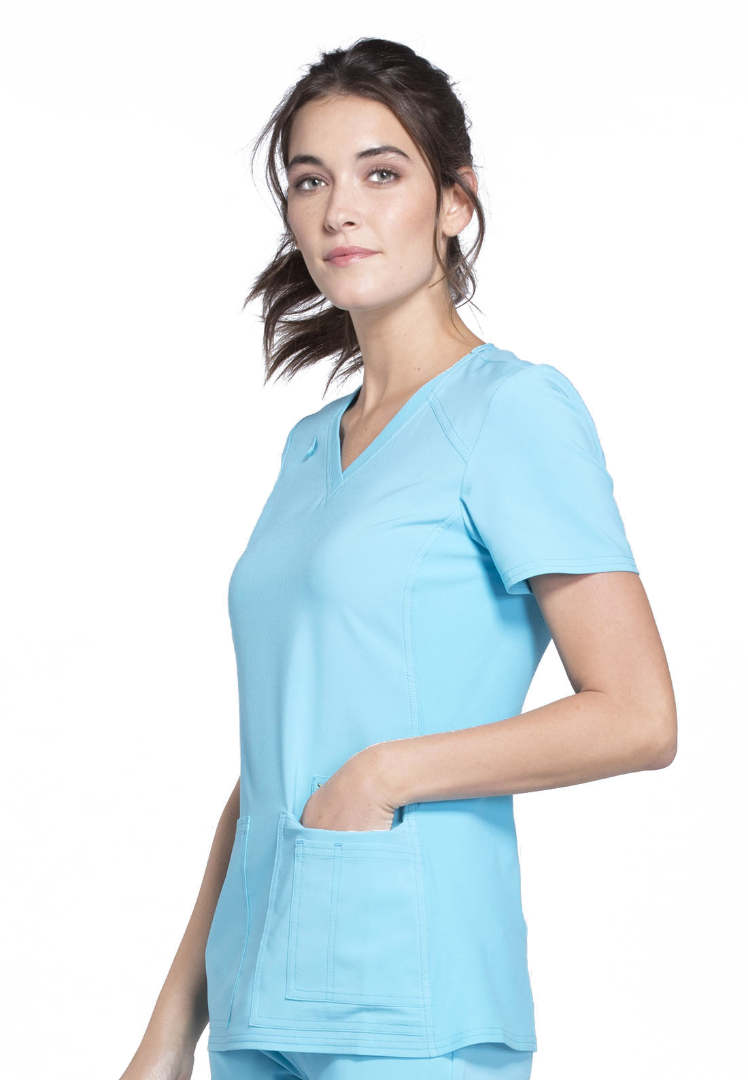 Cherokee iFlex V-Neck Scrub Top - Turquoise