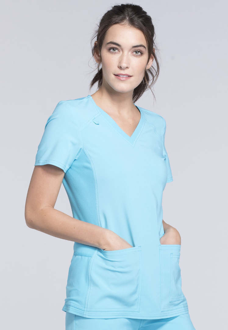 Cherokee iFlex V-Neck Scrub Top - Turquoise