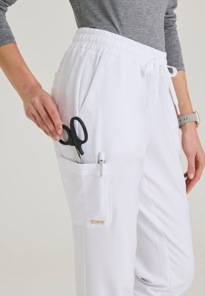 Terra 6-Pocket Mid-Rise Cargo Pant - White