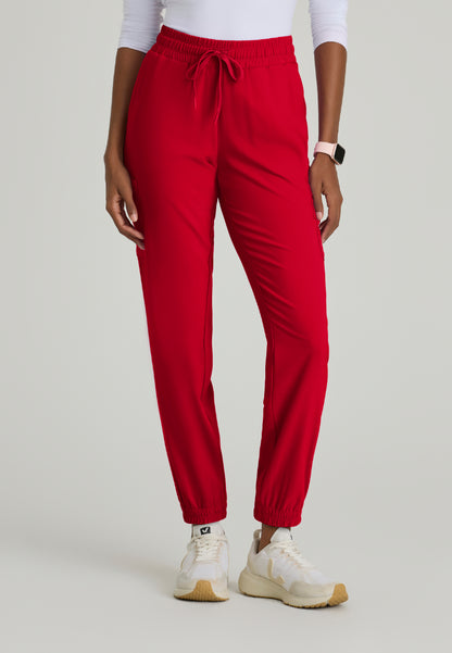 Pantalón cargo de tiro medio Terra con 6 bolsillos - Rojo intenso