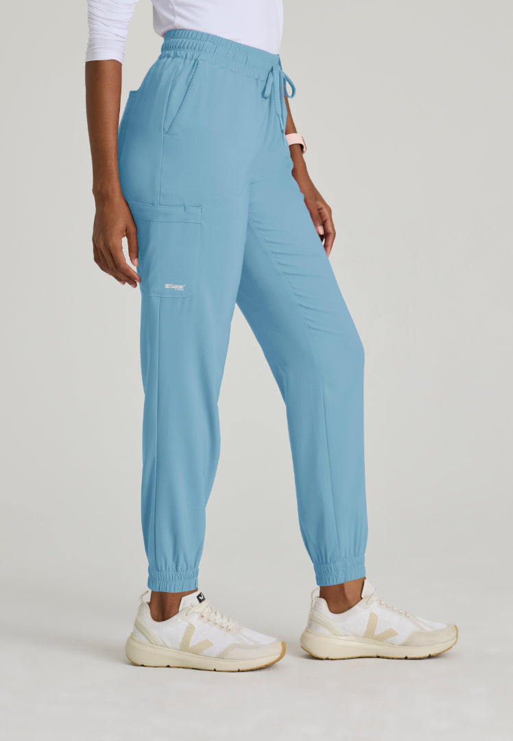 Grey's Anatomy™ Evolve "Terra" 6-Pocket Mid-Rise Cargo Pant - Ocean Mist