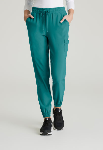 Pantalon cargo taille mi-haute 6 poches « Terra » de Grey's Anatomy Evolve - Bleu sarcelle