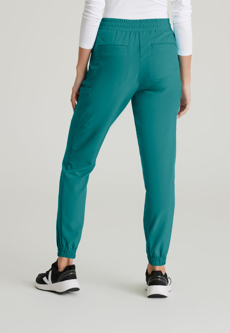 Grey's Anatomy™ Evolve "Terra" 6-Pocket Mid-Rise Cargo Pant - Teal